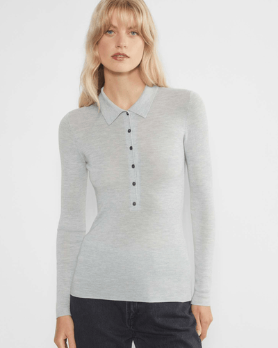 Wilfred Clothing Small Clarette Merino Wool Polo Sweater