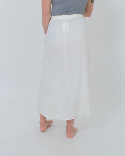 Wilfred Clothing Small Cream Wrap Skirt