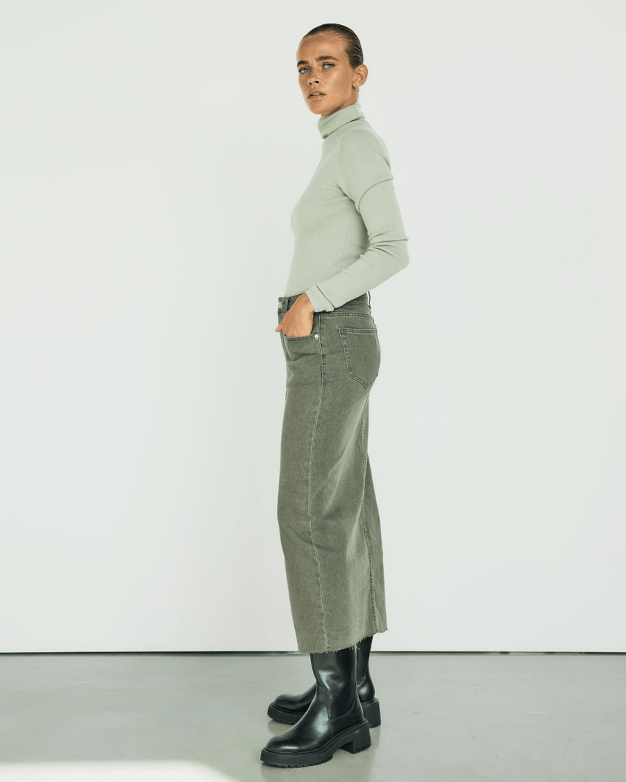 With Black Clothing WITHBLACK Steffi Shadow Denim Skirt