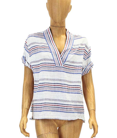 XíRENA Clothing Medium Cuffed Sleeve V Neck Top