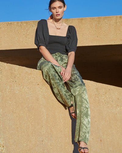 XíRENA Clothing Medium "Issa" Shirred Crop Top