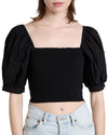 XíRENA Clothing Medium "Issa" Shirred Crop Top