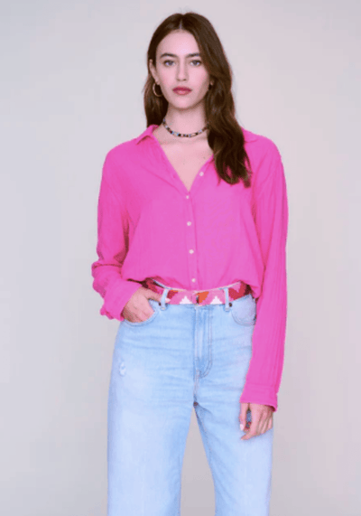 XíRENA Clothing Small Scout Shirt Pink Raspberry