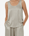 Young Fabulous & Broke Clothing Medium Dana Scoop Tank - Harbor Grey