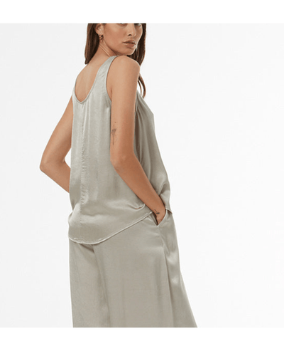 Young Fabulous & Broke Clothing Medium Dana Scoop Tank - Harbor Grey