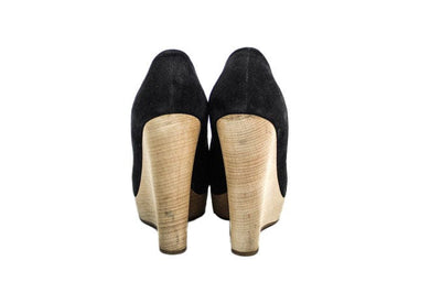 Yves Saint Laurent Shoes Medium | US 9 YSL "Maryna 105 Pump" Black Suede Wedges