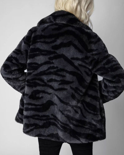 Zadig & Voltaire Clothing Small "Fera Tiger" Faux Fur Coat