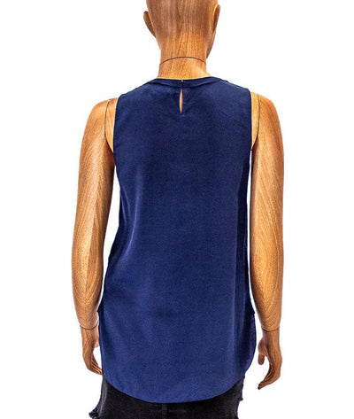 3.1 Phillip Lim Clothing XXS | US 0 Navy Silk Sleeveless Blouse