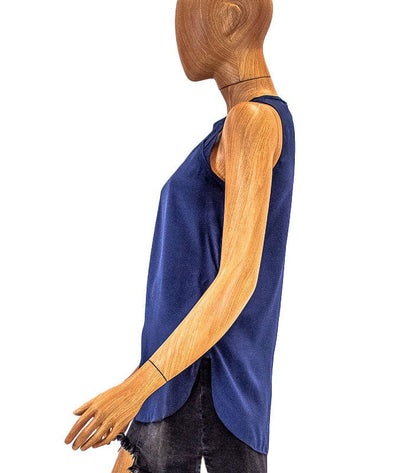 3.1 Phillip Lim Clothing XXS | US 0 Navy Silk Sleeveless Blouse