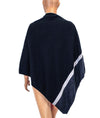360 Cashmere Clothing Medium Striped Button Poncho Sweater