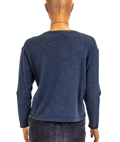 360 Cashmere Clothing XS Navy Cashmere Pullover Sweater