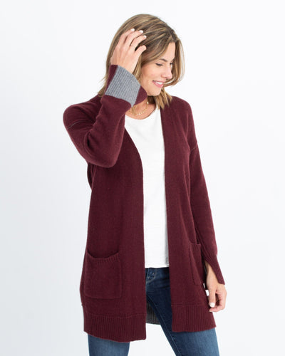 360 Cashmere Clothing XS Two Toned Cashmere Cardigan