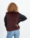 525 America Clothing Small Burgundy Fur Vest