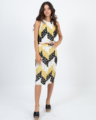 A.L.C. Clothing Small Skirt Set with Geometric Print