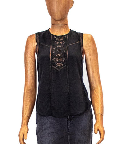 A.L.C. Clothing XS | US 2 Black Sleeveless Silk Blouse
