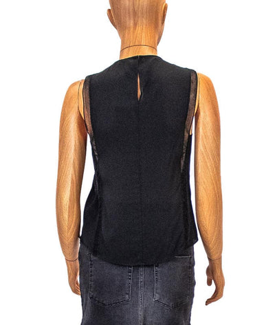 A.L.C. Clothing XS | US 2 Black Sleeveless Silk Blouse