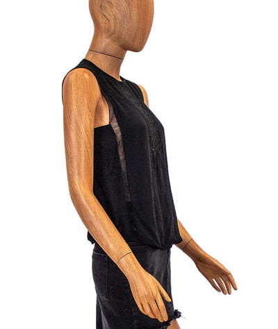 A.L.C. Clothing XS | US 2 Black Sleeveless Silk Blouse