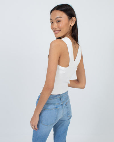 A.L.C. Clothing XS White Sleeveless Cropped Top