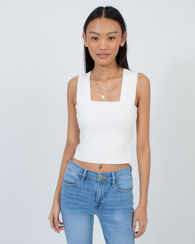 A.L.C. Clothing XS White Sleeveless Cropped Top