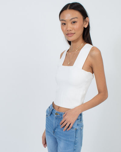 A.L.C. Clothing XS White Sleeveless Cropped Top