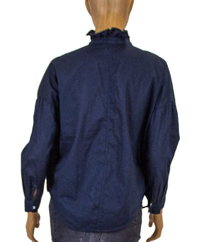 A Shirt Thing Clothing XS 3/4 Sleeve Navy Blue Blouse