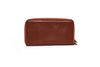 ABLE Accessories One Size Tan Leather Continental Zip Around Wallet