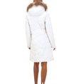 adiamondinthesnow Clothing Medium | US 6 White Down Parka with Fur Trim Hood