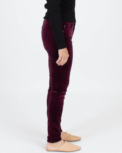 Adriano Goldschmied Clothing Large | US 30 "The Legging Super Skinny" Velvet Pant