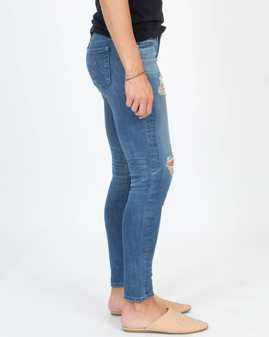 Adriano Goldschmied Clothing Small | US 26 "The Legging Ankle" Distressed Jeans