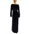 AGAIN Clothing Small Long Sleeve Velvet Gown