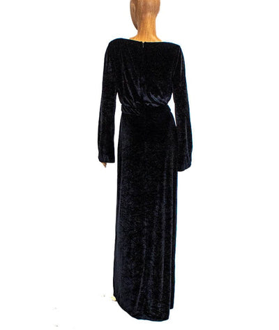 AGAIN Clothing Small Long Sleeve Velvet Gown