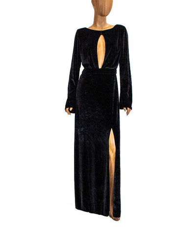 AGAIN Clothing Small Long Sleeve Velvet Gown