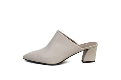 AGL Shoes XS | US 6 I IT 36 Leather Mid-Heel Mules
