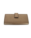 Alexander McQueen Accessories One Size Skull Crystal "Metallic Gold Grain Continental Wallet"