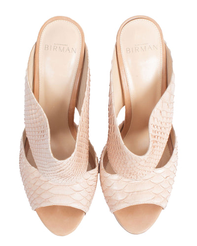 Alexandre Birman Shoes Medium | US 8.5 Snakeskin Mules