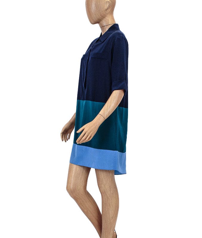 Hatsu new silk crepe de chine shirt dress shop