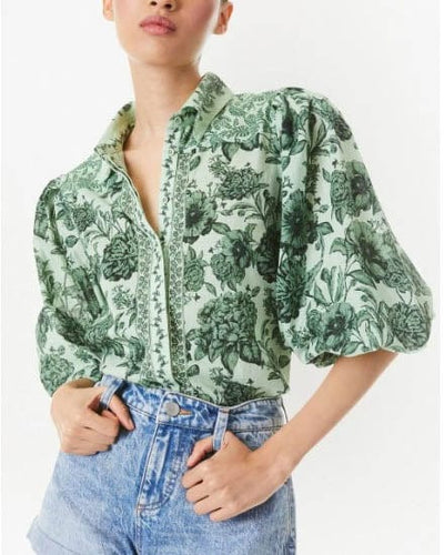 Alice + Olivia Clothing Large "Tiffie" Blouse