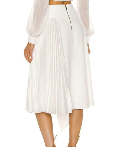 Alice + Olivia Clothing Medium | US 10 "Zabana" Pleated Skirt Set