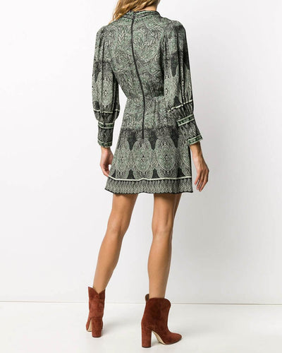 Alice + Olivia Clothing Medium | US 6 "Tanisha" Green Paisley Dress
