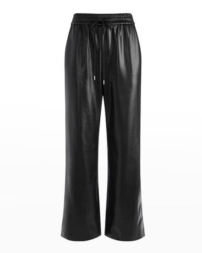 Alice + Olivia Clothing Small Benny Baggy Faux Leather Pants
