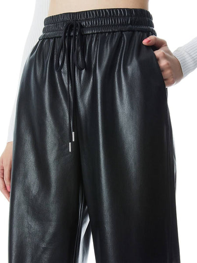 Alice + Olivia Clothing Small Benny Baggy Faux Leather Pants