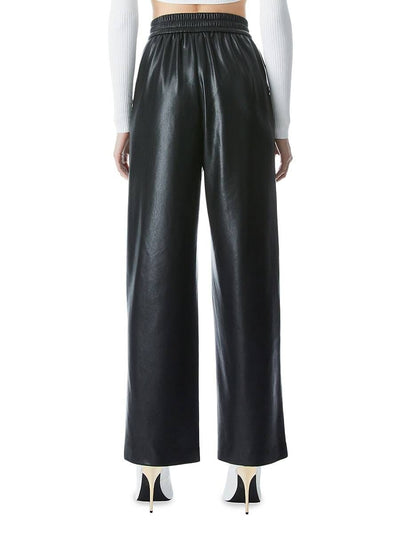 Alice + Olivia Clothing Small Benny Baggy Faux Leather Pants