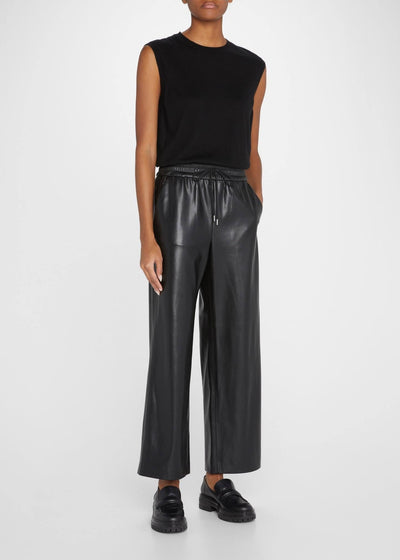 Alice + Olivia Clothing Small Benny Baggy Faux Leather Pants