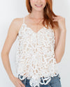 Alice + Olivia Clothing Small Sleeveless Lace Blouse