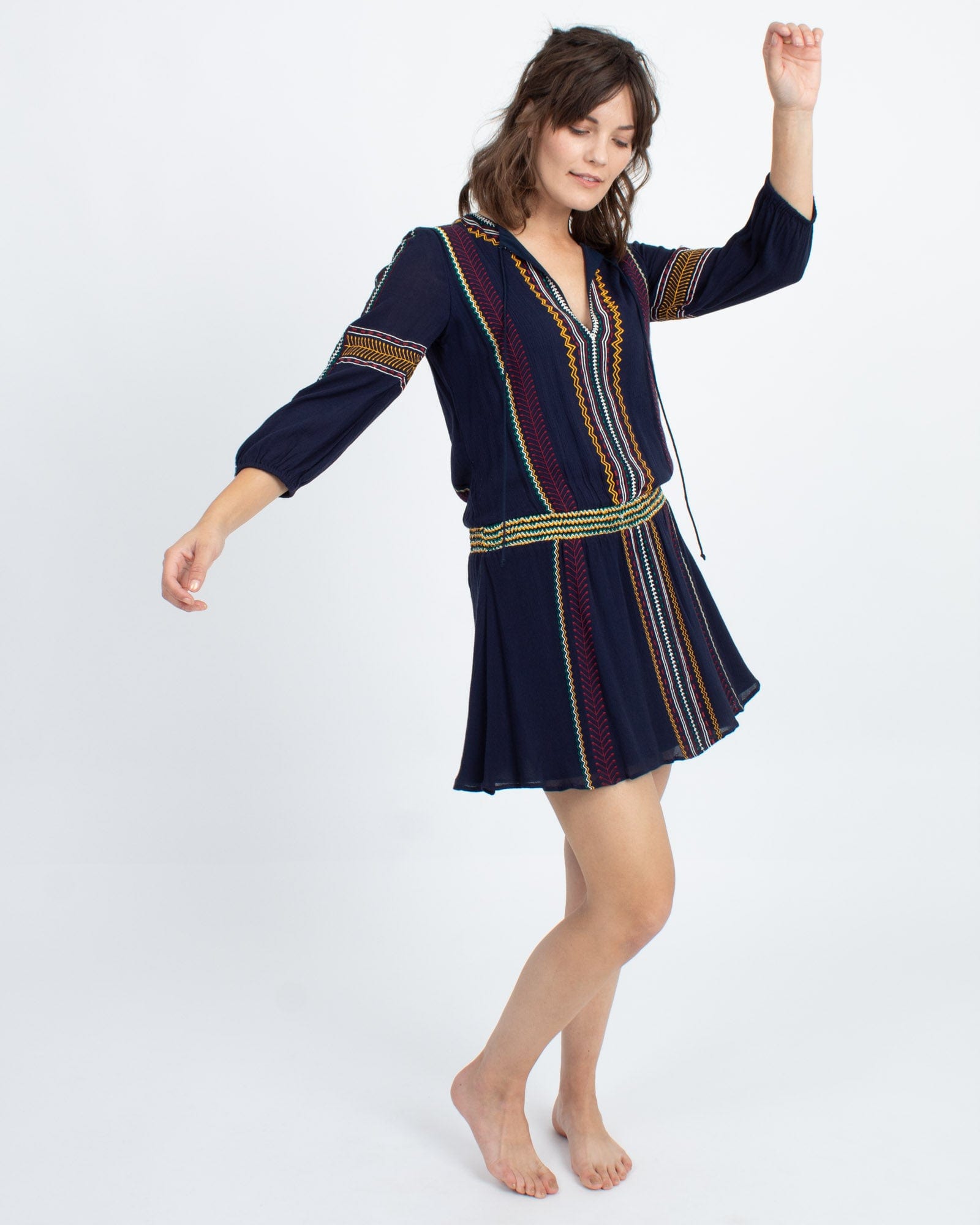 Alice + Olivia Clothing Small | US 4 Colorful Embroidered Dress
