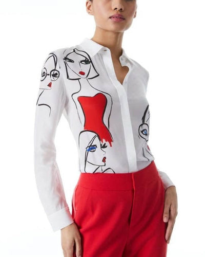 Alice + Olivia Clothing XL "x Blariz Willa Placket" Top