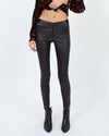 Alice + Olivia Clothing XS | US 2 Leather Mid-Rise Skinny Pants