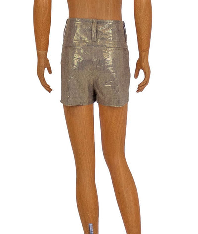 Alice + Olivia Clothing XS | US 2 Metallic Gold Toned Shorts