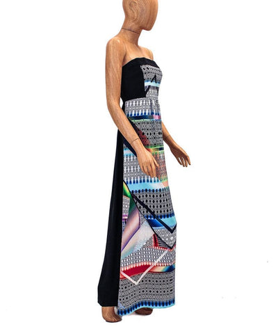 Alice Trixie Clothing Medium Silk Strapless Maxi Dress