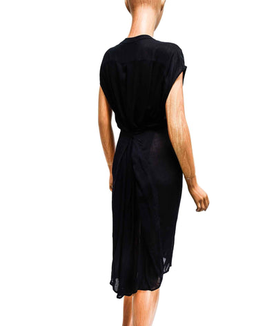 All Saints Clothing Small Sheer Button Down Dress with Waist Tie
